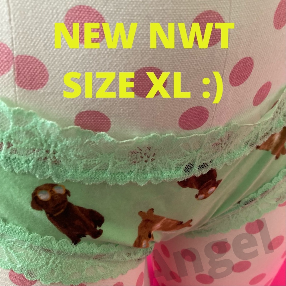 PINK Victoria’s Secret Puppy Dog Sunglasses Panty Size Extra Large VsPink NWT